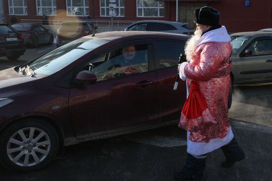 Russia New Year Season Traffic Police