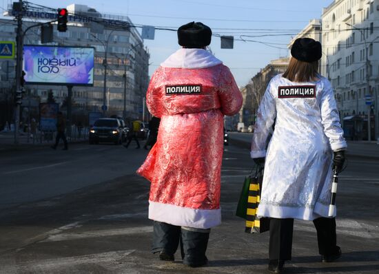 Russia New Year Season Traffic Police