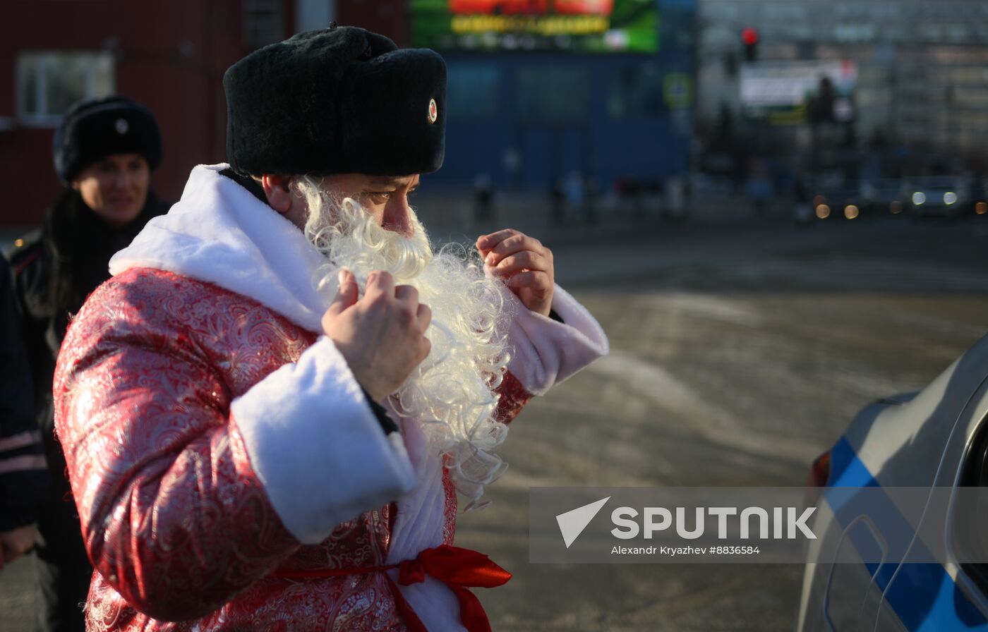 Russia New Year Season Traffic Police