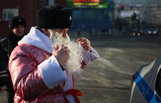 Russia New Year Season Traffic Police