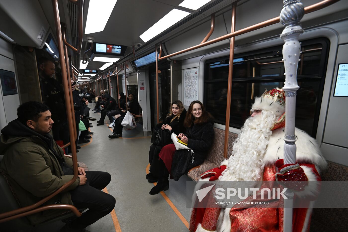 Russia New Year Season Metro