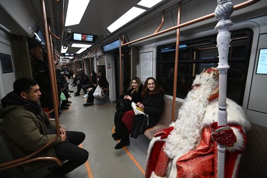 Russia New Year Season Metro