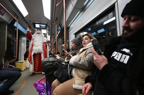 Russia New Year Season Metro