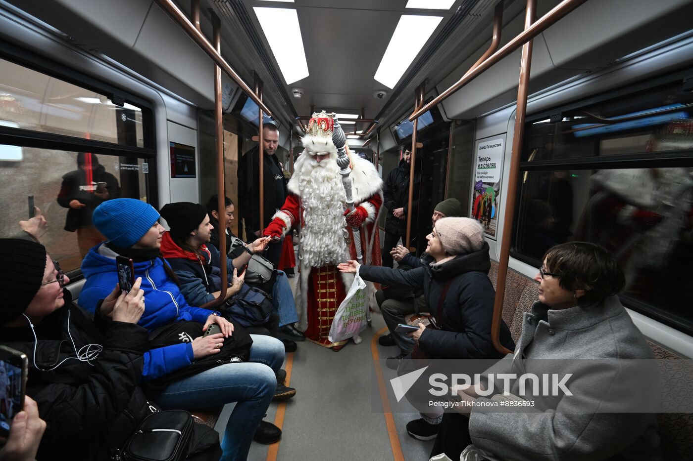 Russia New Year Season Metro