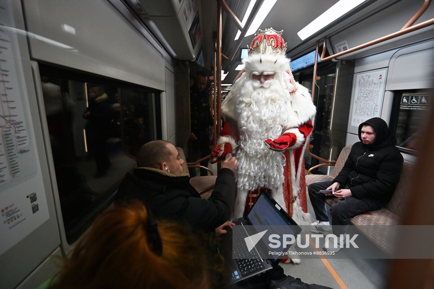 Russia New Year Season Metro