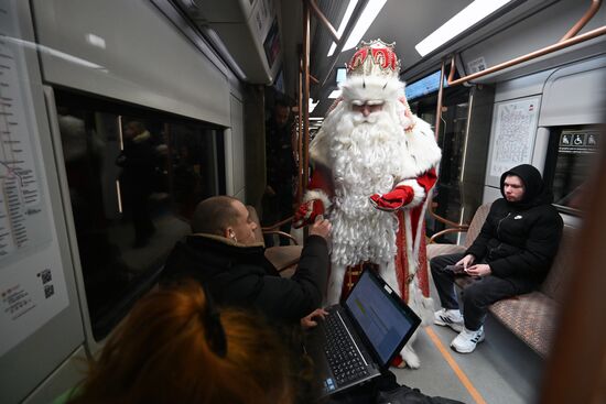 Russia New Year Season Metro