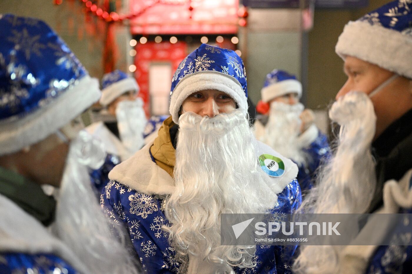 Russia New Year Season Father Frost Parade