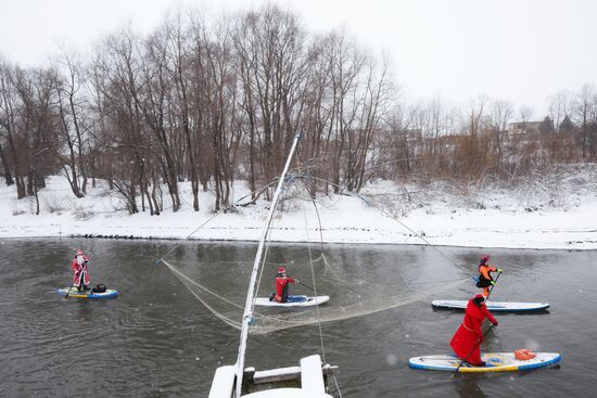 Russia New Year Season Sup Surfing