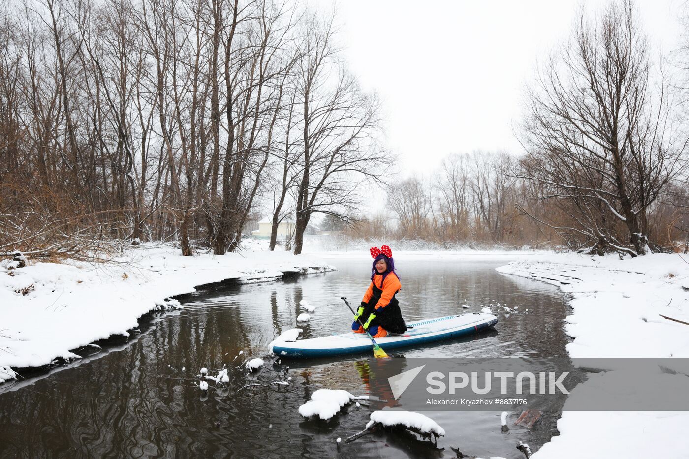 Russia New Year Season Sup Surfing