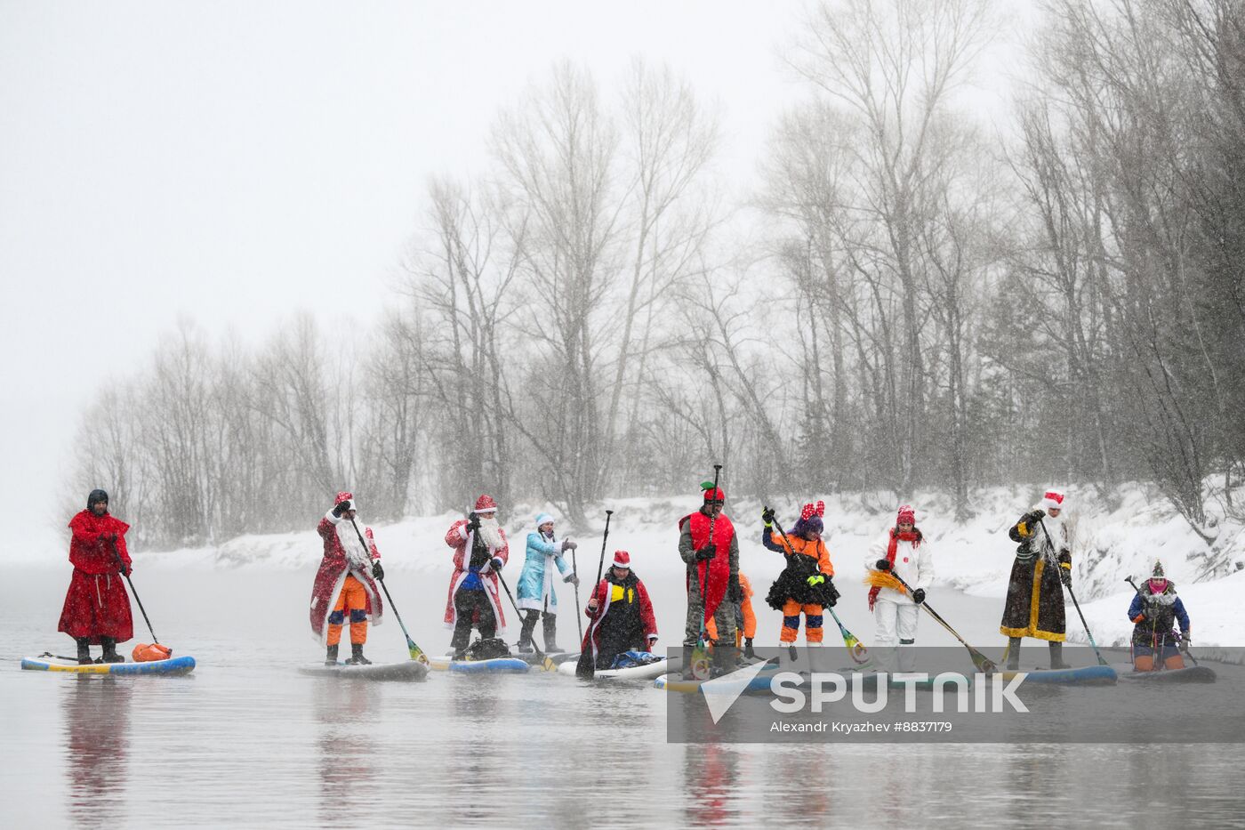 Russia New Year Season Sup Surfing