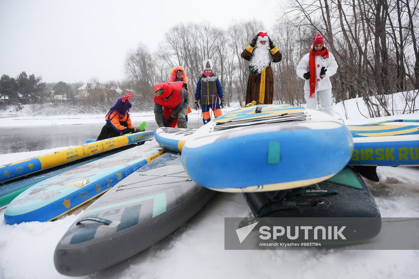 Russia New Year Season Sup Surfing