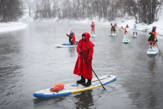 Russia New Year Season Sup Surfing