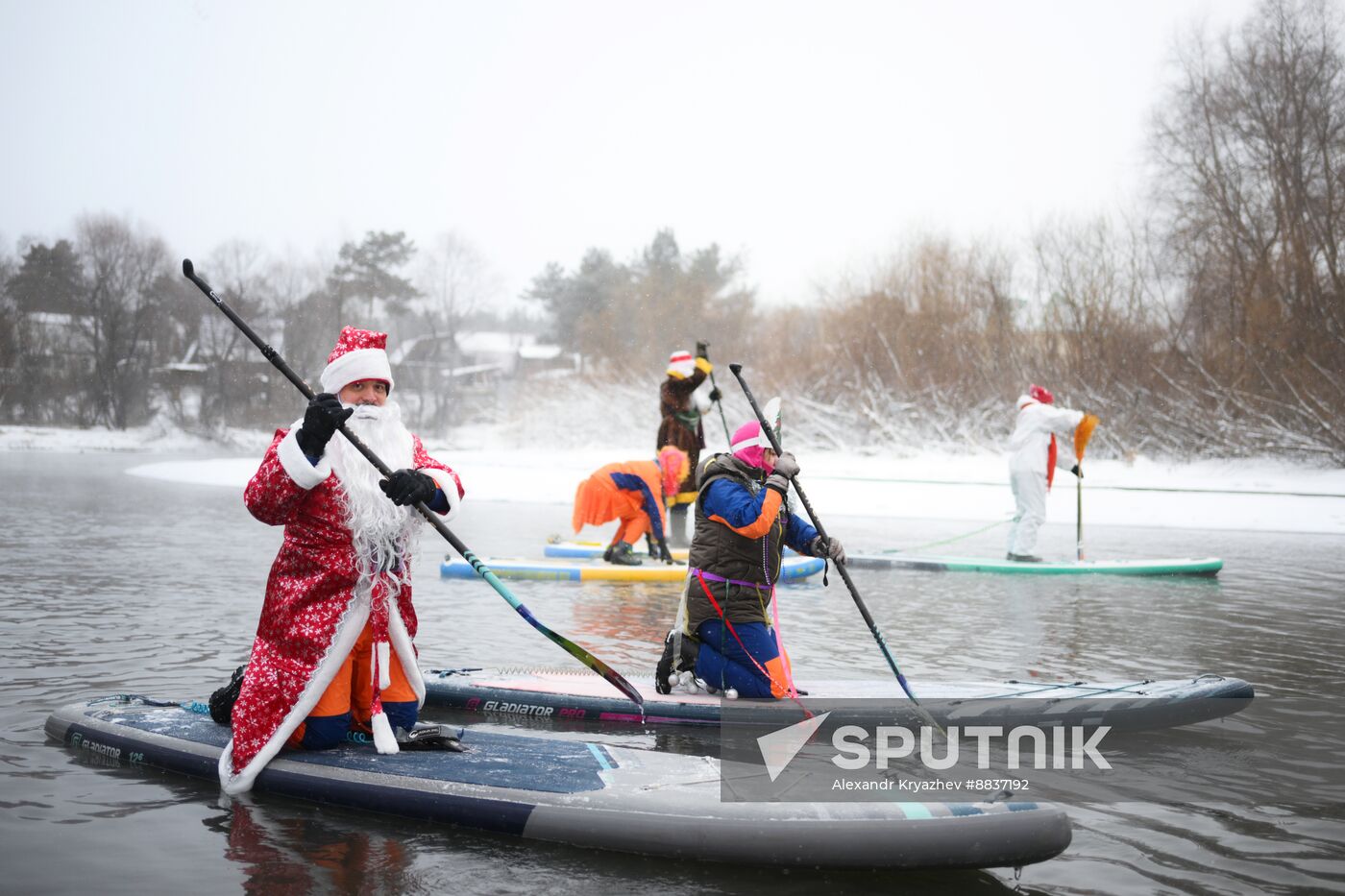 Russia New Year Season Sup Surfing