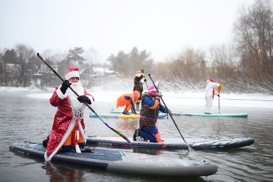 Russia New Year Season Sup Surfing