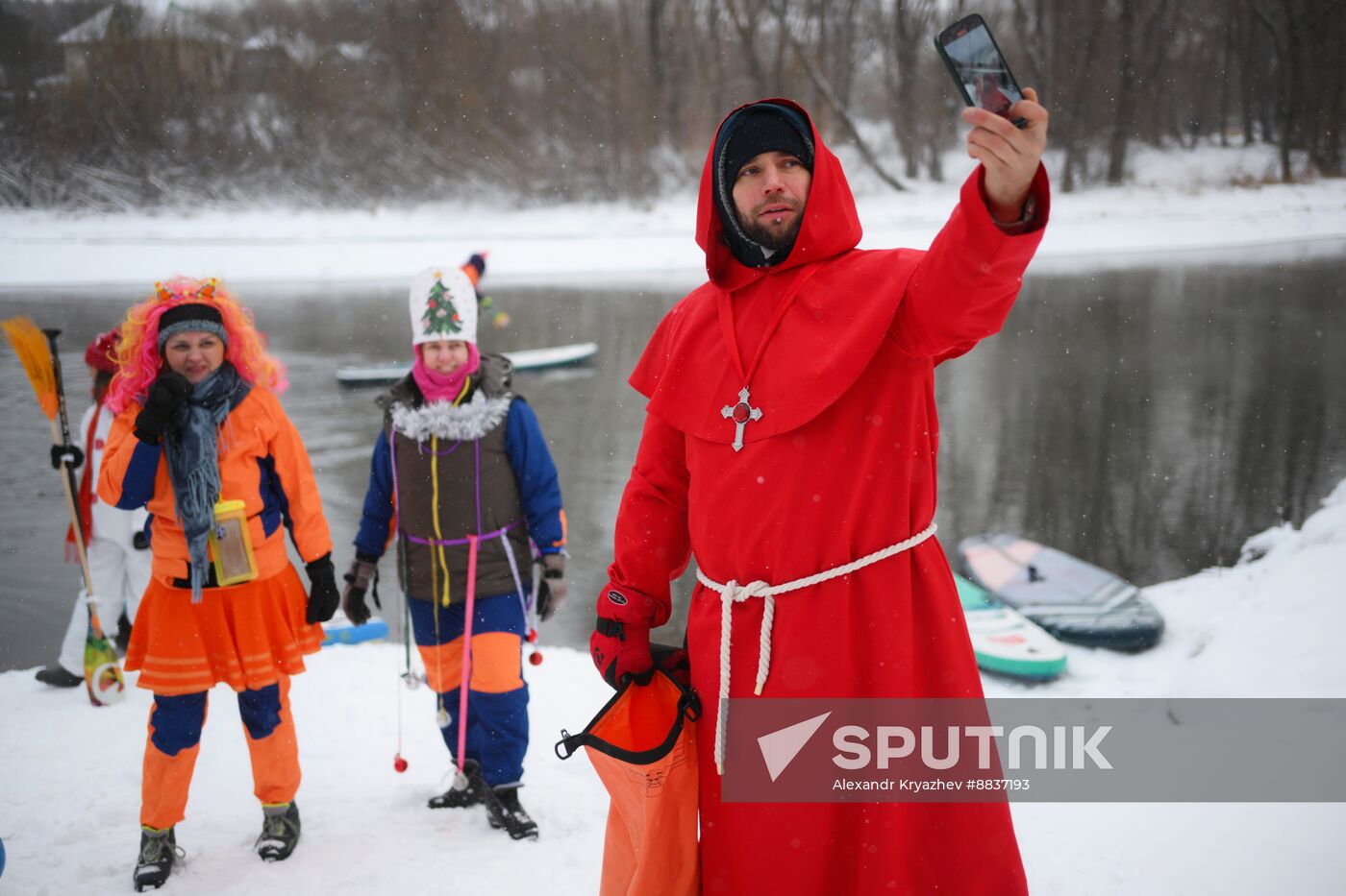 Russia New Year Season Sup Surfing