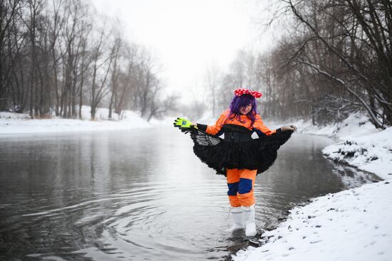 Russia New Year Season Sup Surfing