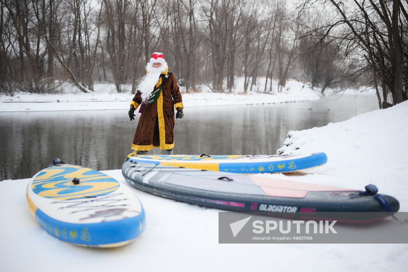 Russia New Year Season Sup Surfing