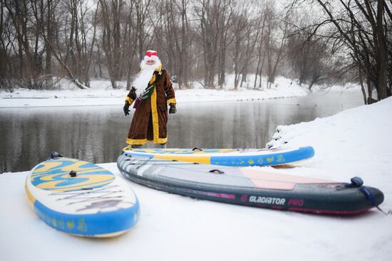 Russia New Year Season Sup Surfing