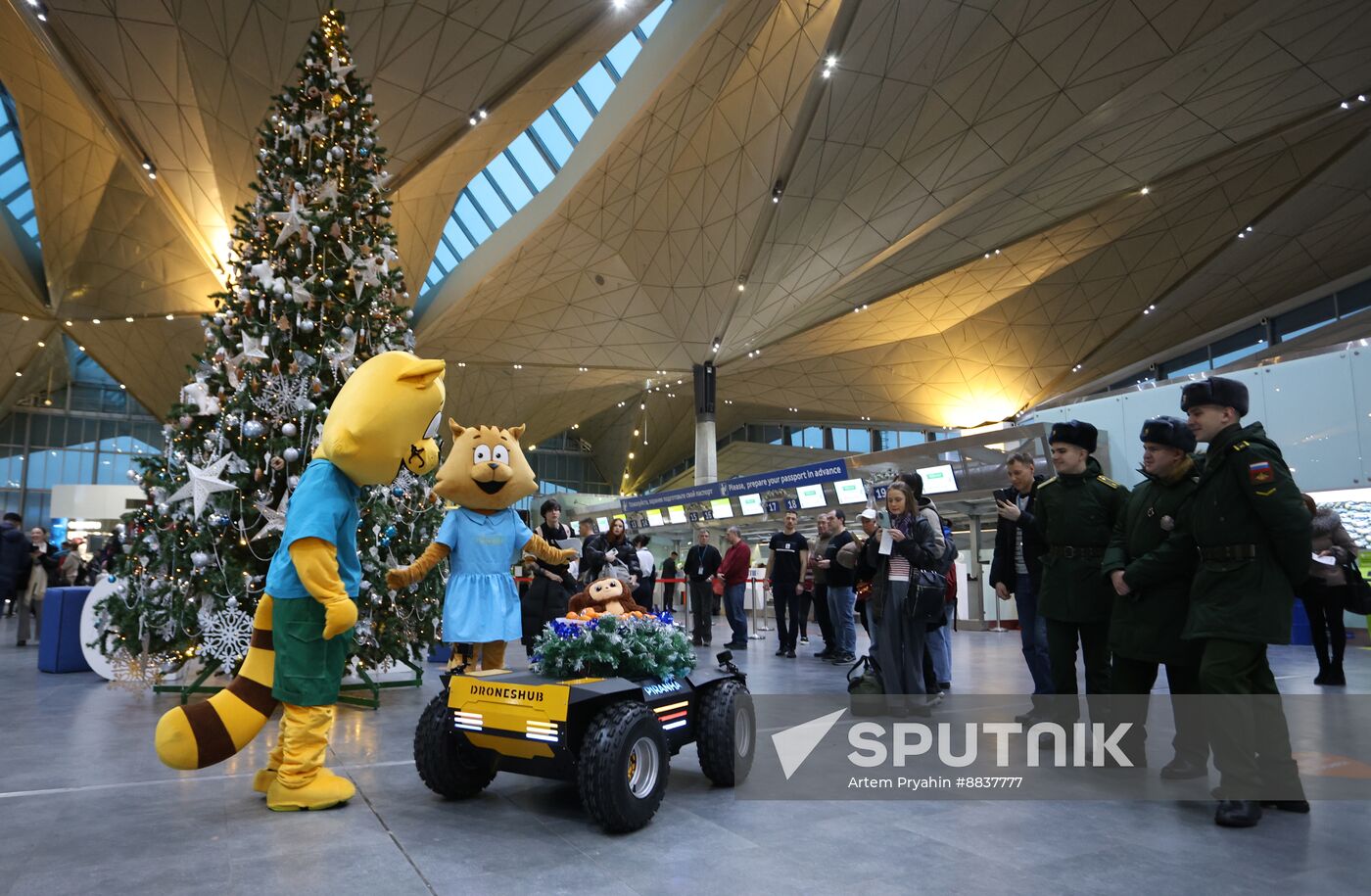 Russia New Year Season Airport