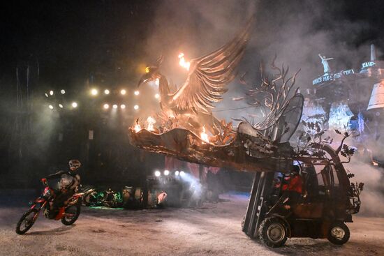 Russia New Year Season Bike Show