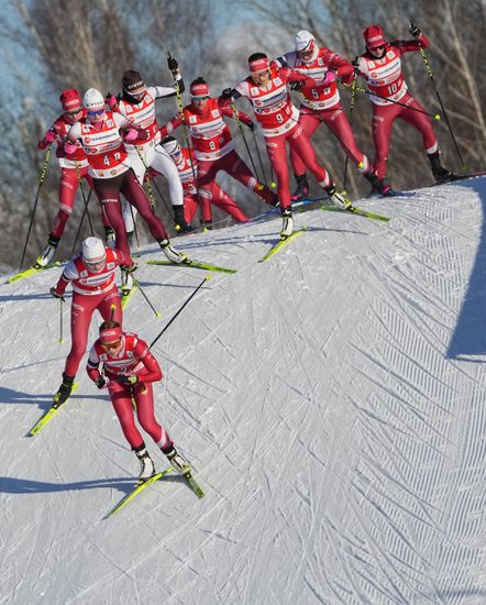 Russia Skiing Champions Race