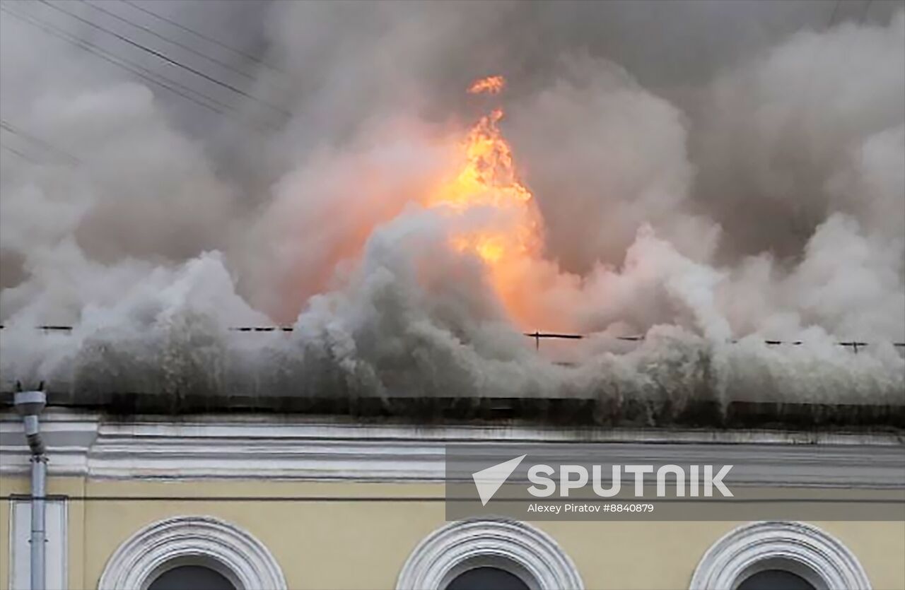 Russia Military Hospital Fire