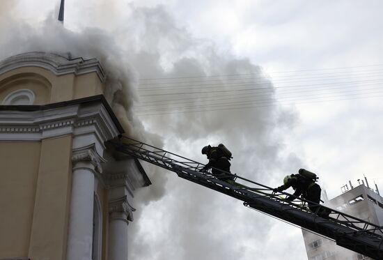 Russia Military Hospital Fire