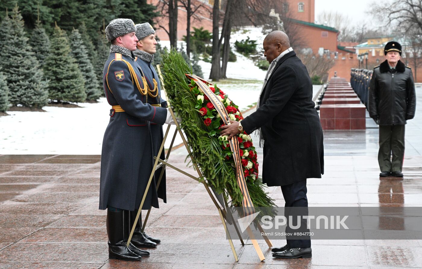 Russia CAR Wreath Laying