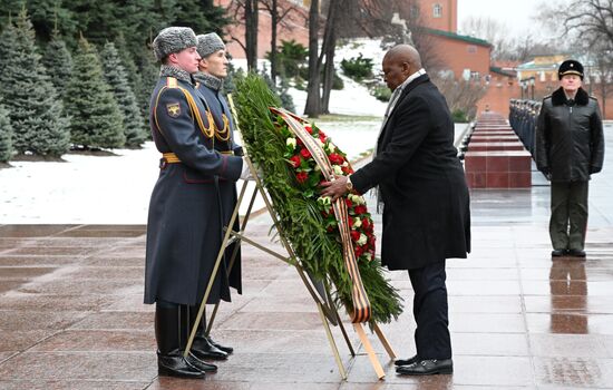 Russia CAR Wreath Laying