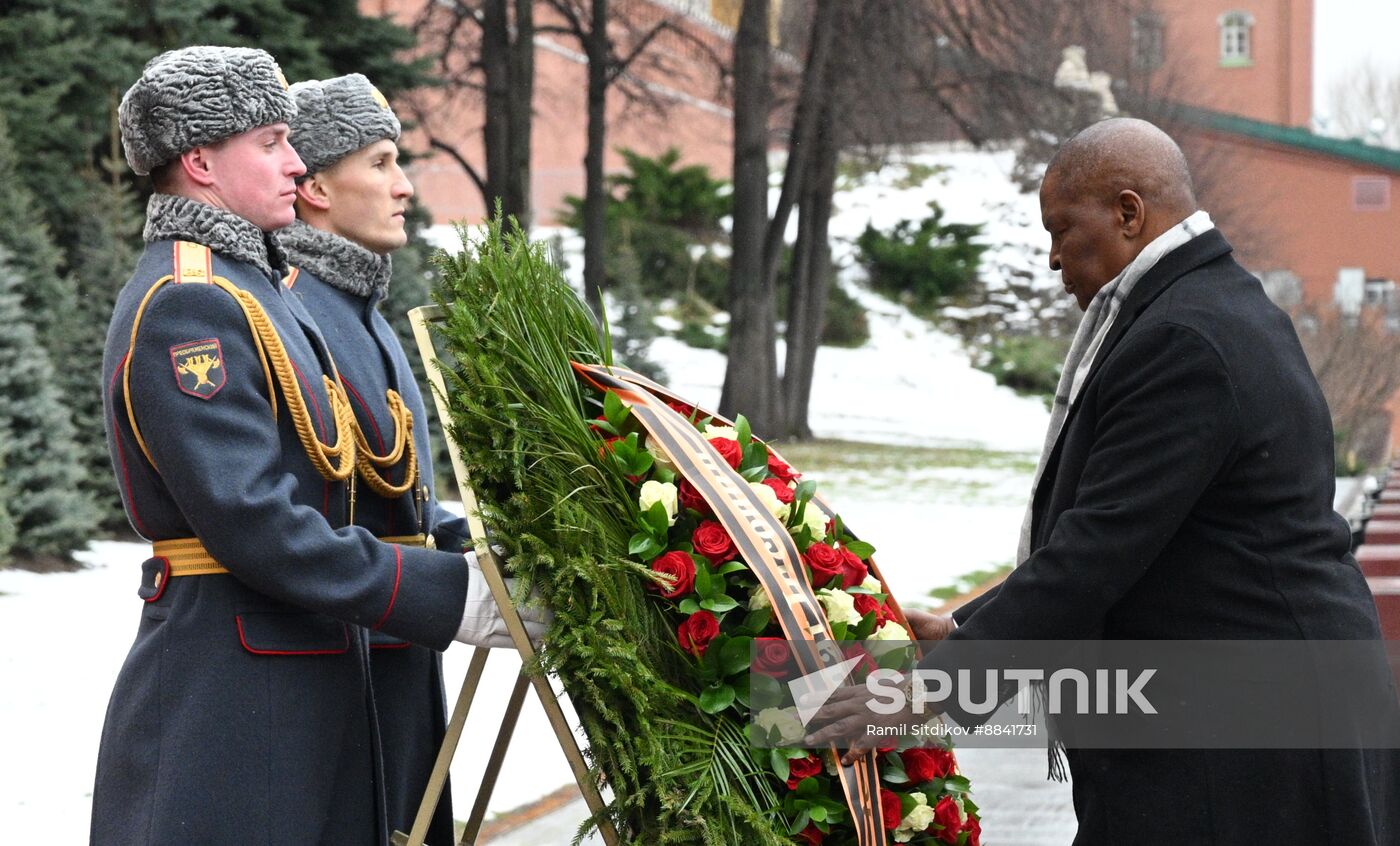 Russia CAR Wreath Laying