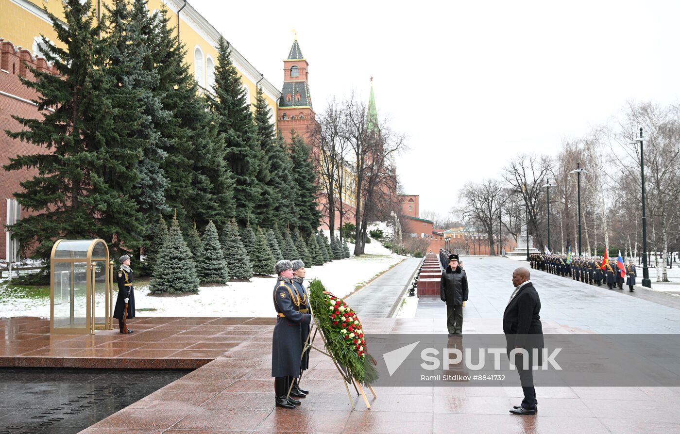 Russia CAR Wreath Laying