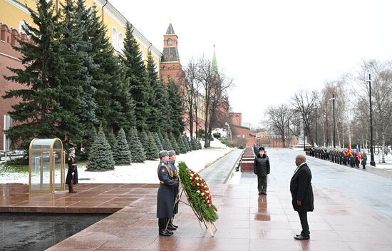 Russia CAR Wreath Laying