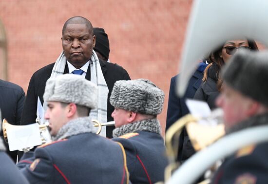 Russia CAR Wreath Laying