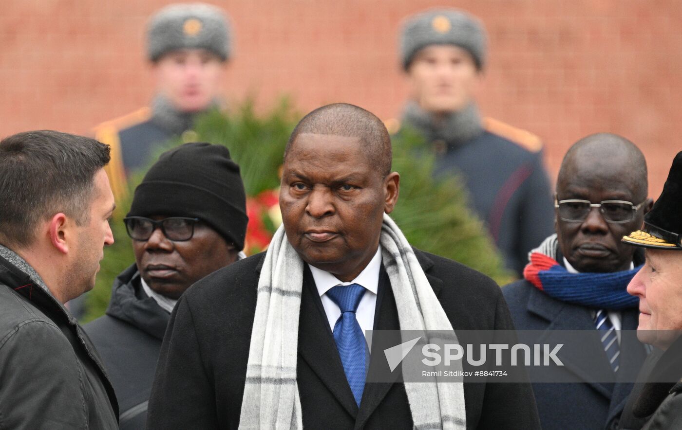 Russia CAR Wreath Laying