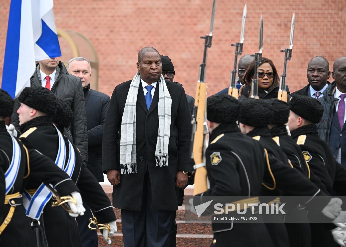 Russia CAR Wreath Laying