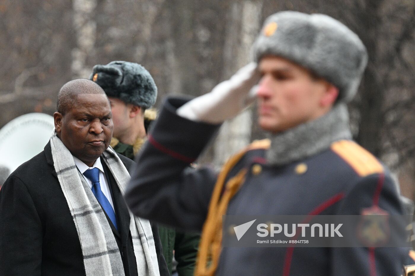 Russia CAR Wreath Laying