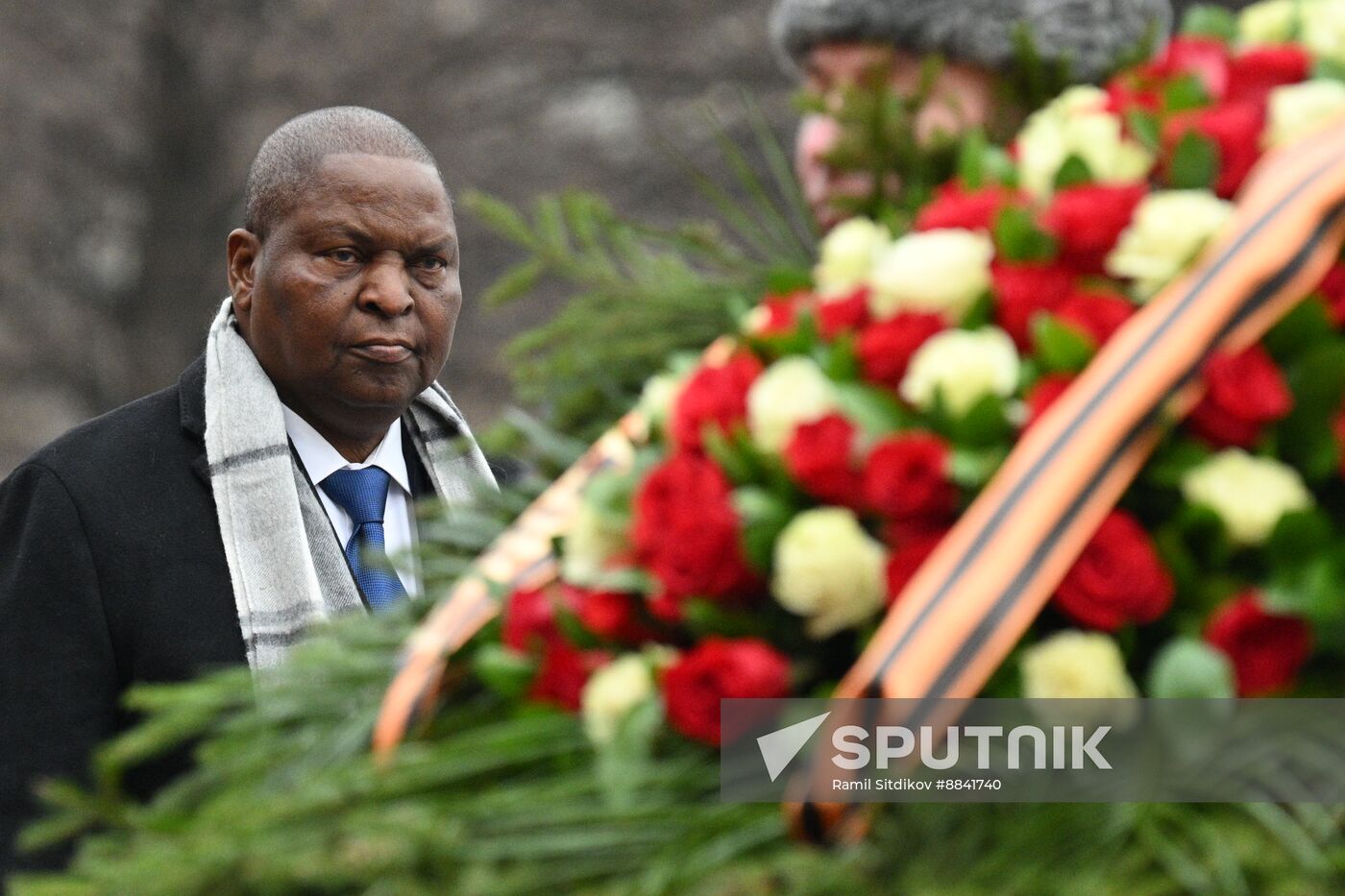 Russia CAR Wreath Laying