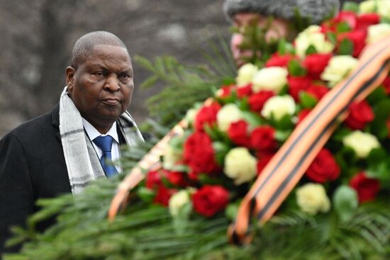 Russia CAR Wreath Laying