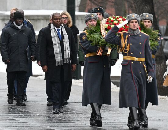 Russia CAR Wreath Laying