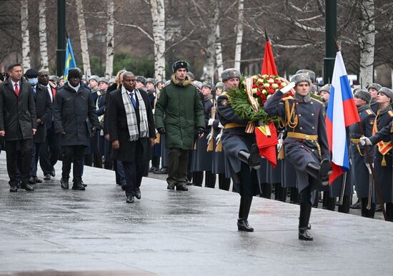 Russia CAR Wreath Laying