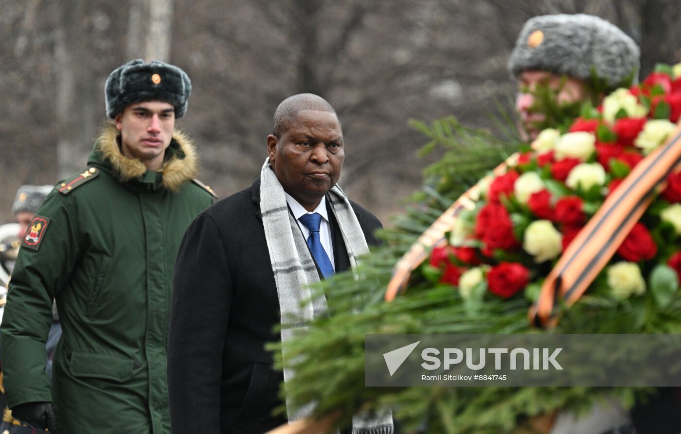 Russia CAR Wreath Laying