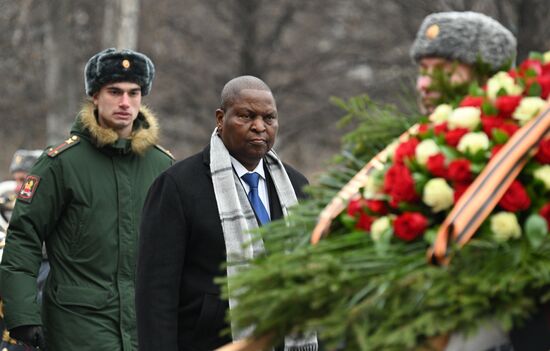 Russia CAR Wreath Laying