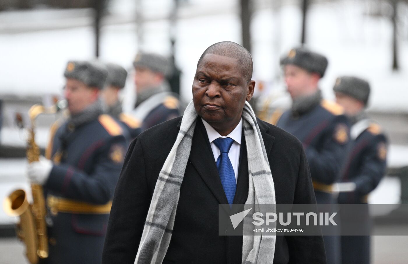 Russia CAR Wreath Laying