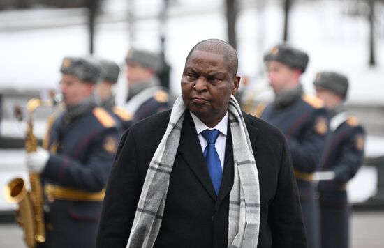 Russia CAR Wreath Laying