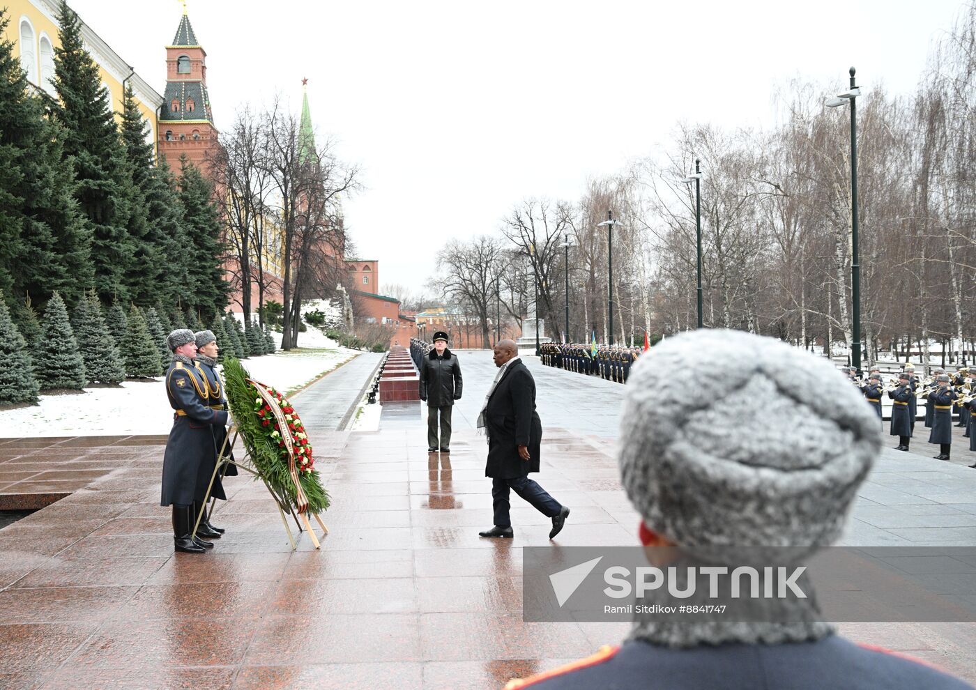 Russia CAR Wreath Laying