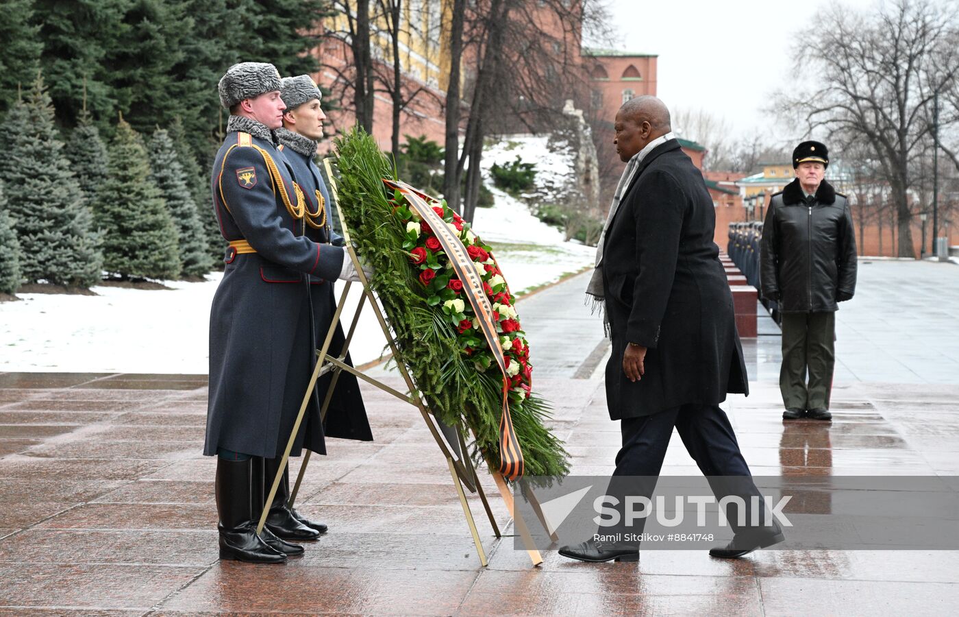 Russia CAR Wreath Laying