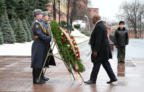 Russia CAR Wreath Laying