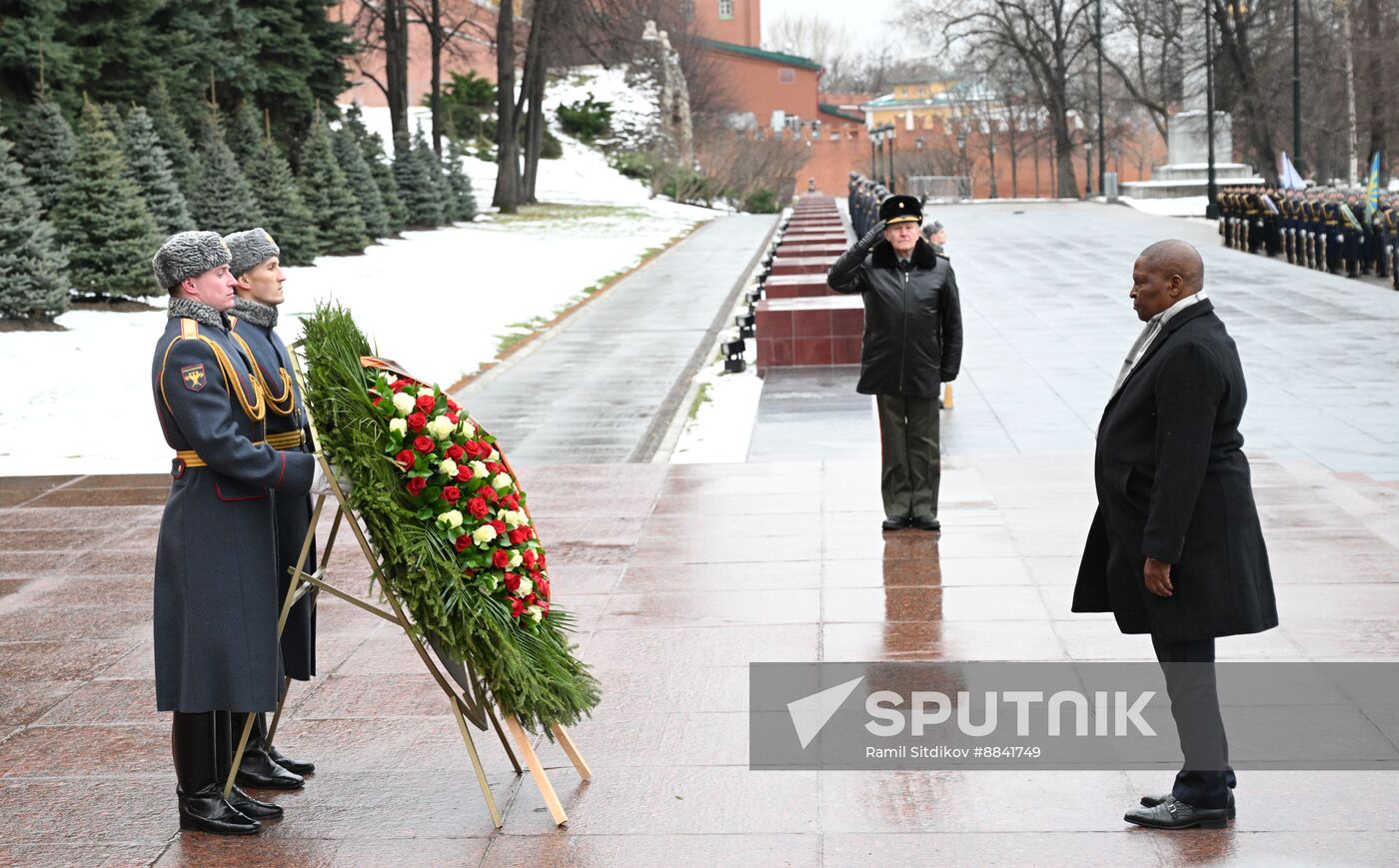 Russia CAR Wreath Laying