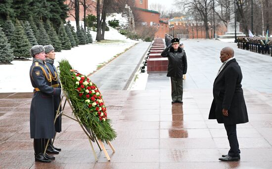 Russia CAR Wreath Laying