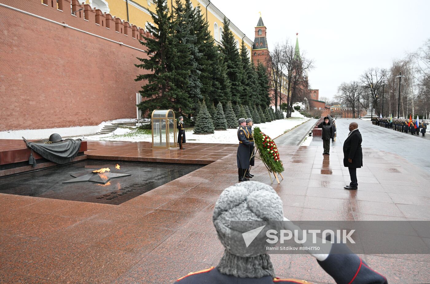 Russia CAR Wreath Laying